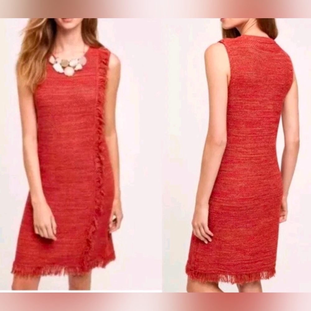 NWT Holding Horses + Anthropologie Fringe Knit Sweater Midi Dress, Size Small.